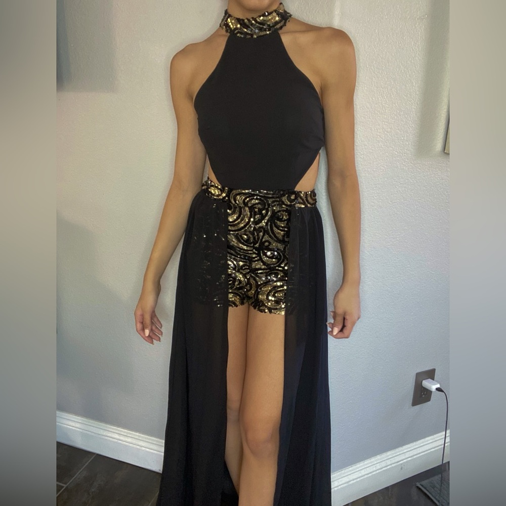 Women's fancy Romper with train